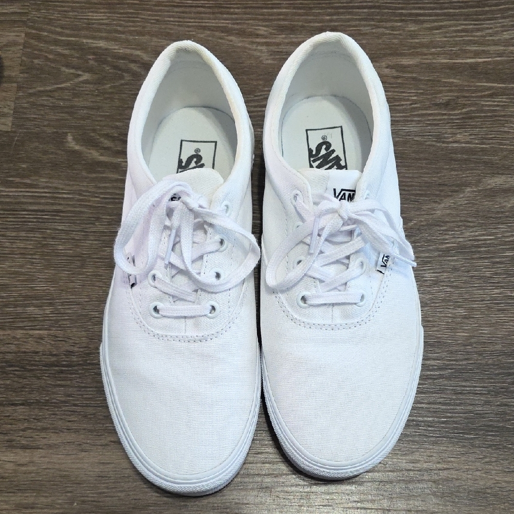Vans Classic White Lace-Up Sneakers